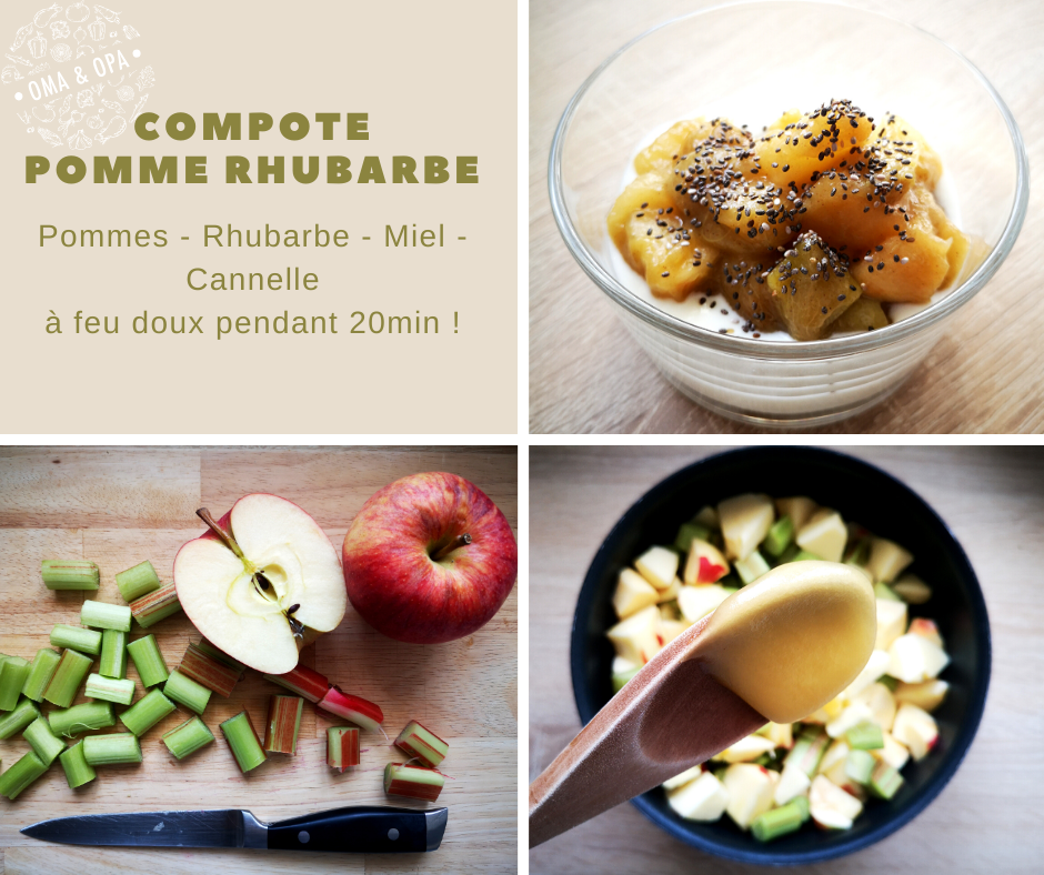 Compote pomme rhubarbe